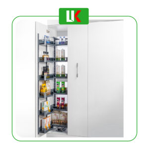 Giá Tủ Khô Chia Ngăn 6 Tầng Nan Dẹp Inox SUS 304 (Cánh Mở Quay)