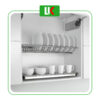 Giá chén bát cố định bếp trên chữ V Inox SUS 304
